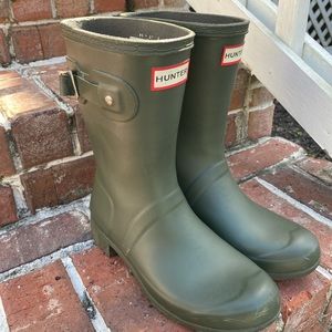 HUNTER Rain Boots- Green- Size 7